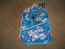 NEW, DISNEY STITCH 15" BACKPACK WITH SIDE POCKET