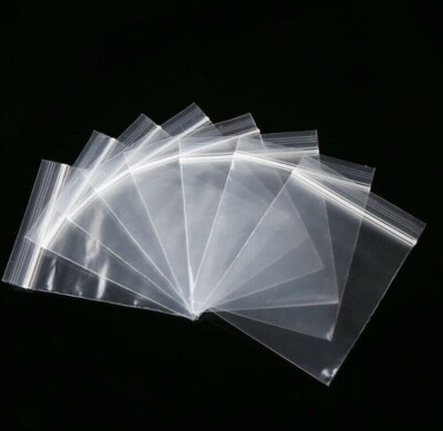 100PCS Kleine Durchsichtige Beutel Plastiktüten Druckverschlussbeutel