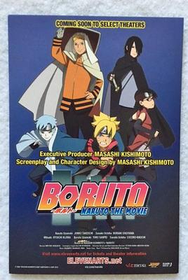 BORUTO - THE NARUTO MOVIE - Original Movie Postcard 4''x6'' 2015 Rare MINT