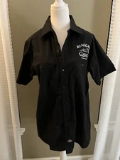 Renegade Classics Motorcycle Short Sleeve Black Bikers Shirt; Women’s Size Med