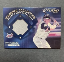 2001 Studio Diamond Collection Darin Erstad Game Used Jersey Card #DC-21