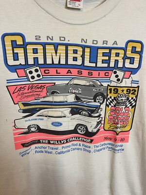 Vintage 1992 NDRA Gamblers Classic Gold Rush Willie s Challenge T-Shirt Adult L