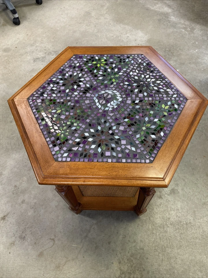Purple Mosaic Top Table - Image 3 of 4