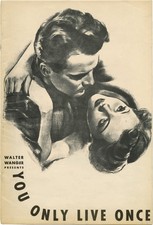 Fritz Lang YOU ONLY LIVE ONCE Original pressbook for the 1937 film #135914