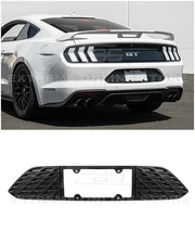 For 15-23 Ford Mustang S550 MATTE BLACK Rear License Plate Frame Trim Cover