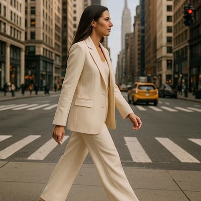 Melanie Lynn White Suit Sz 16