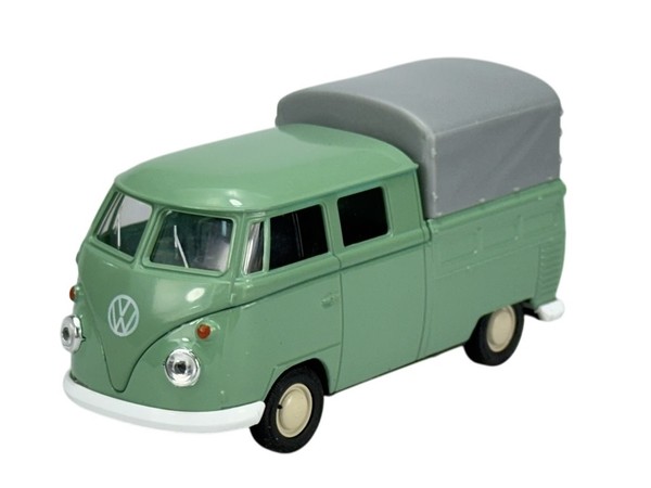 Welly Vw Volkswagen T1 Double Cabin Pick Up 1:34 Die Cast Metal Neu Im Kasten-image