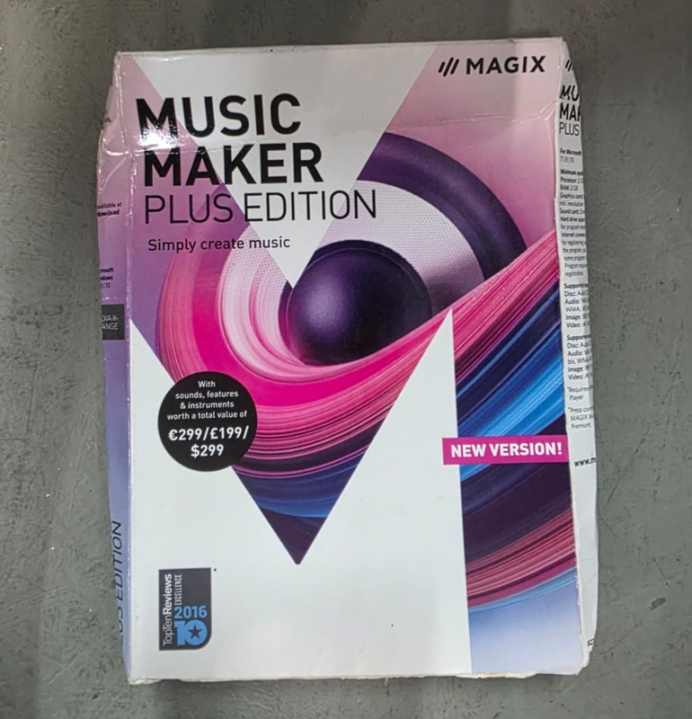 MAGIX Music Maker Plus Edition PC Windows Software Complete Retail Box DAW 2016