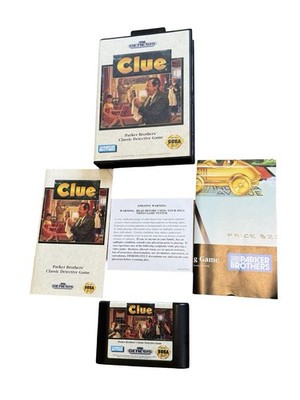 Clue Parker Brothers' (Sega Genesis, 1992) CIB Video Game