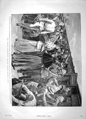 Original alter antiker Druck 1896 Soudan Expedition British Troops Train Kairo
