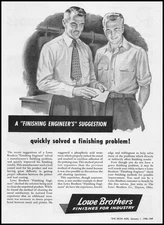 1948 Lowe Brothers Dayton Ohio Finishing Engineers Drawing Art Vintage Print Ad