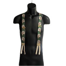 Trafalgar Golf Vintage Theme Suspenders Braces Made In England Multi Color