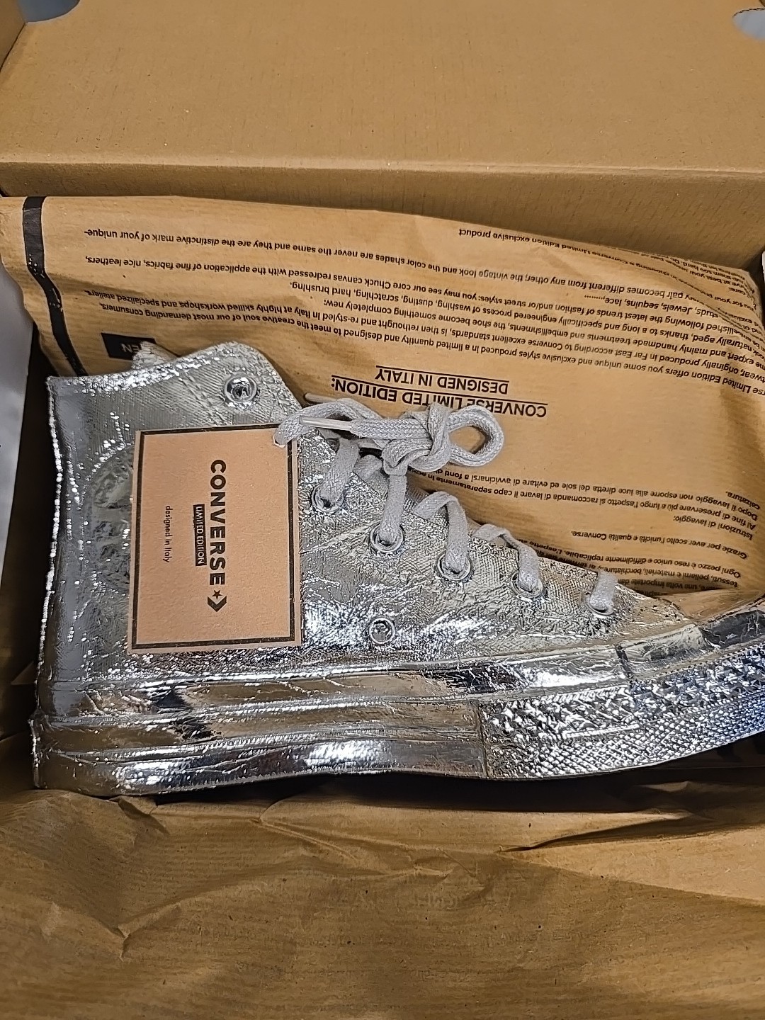 Converse Chuck 70 Limited Edition Silver Foil rrp 180 UK SIZE 5 image 9