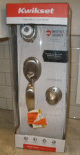 NEW KWIKSET FRONT ENTRY HANDLESET SATIN NICKEL