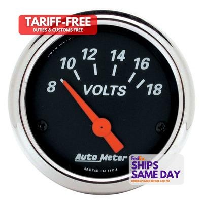 Autometer 1483, One 2-1/16 D/B Voltmeter Gauge 8-18 Performance Racing Parts
