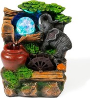 Dyna-Living Zimmerbrunnen Tischbrunnen Mit Rollender Kugel, Brunnen