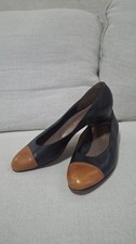 Vintage BALLY Of Zwitzerland Leather Two Tones Leather Pumps- Size 6.5