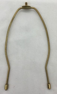 Vintage 10pc Gold Brass Lampshade Harp, 10  Tall X 5  Wide w/End Caps #2 c5