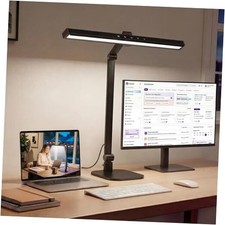 Desk Lamps for Home Office: 2 in 1 Eye-Caring Modern LED Desk Lamp for Worker