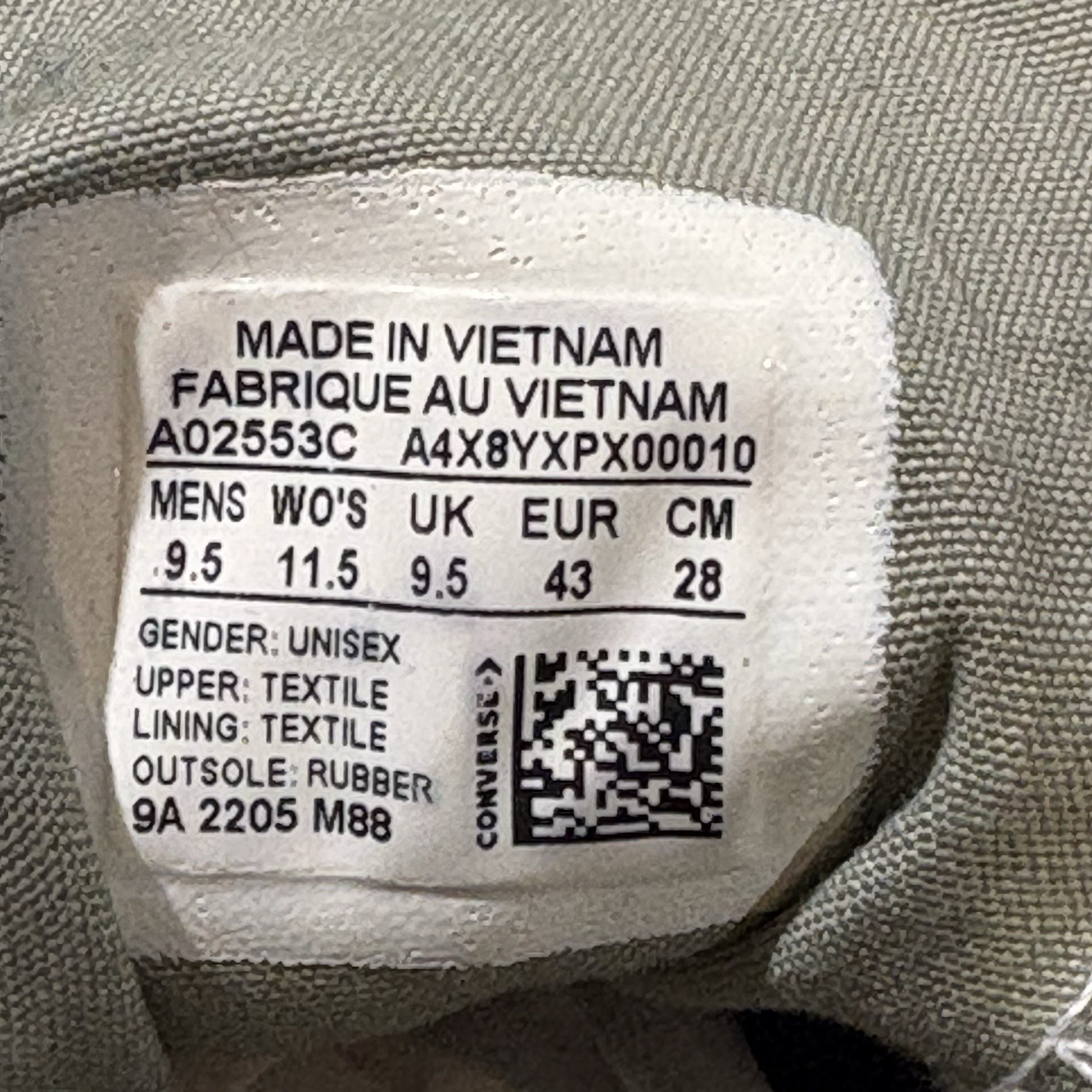 Converse Chuck 70 All Star High Color Blocked Light Field Surplus Sz 9.5M 11.5W thumbnail 8