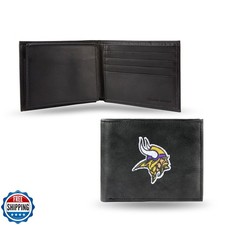 Rico Industries NFL Embroidered Leather Billfold Wallet, Minnesot