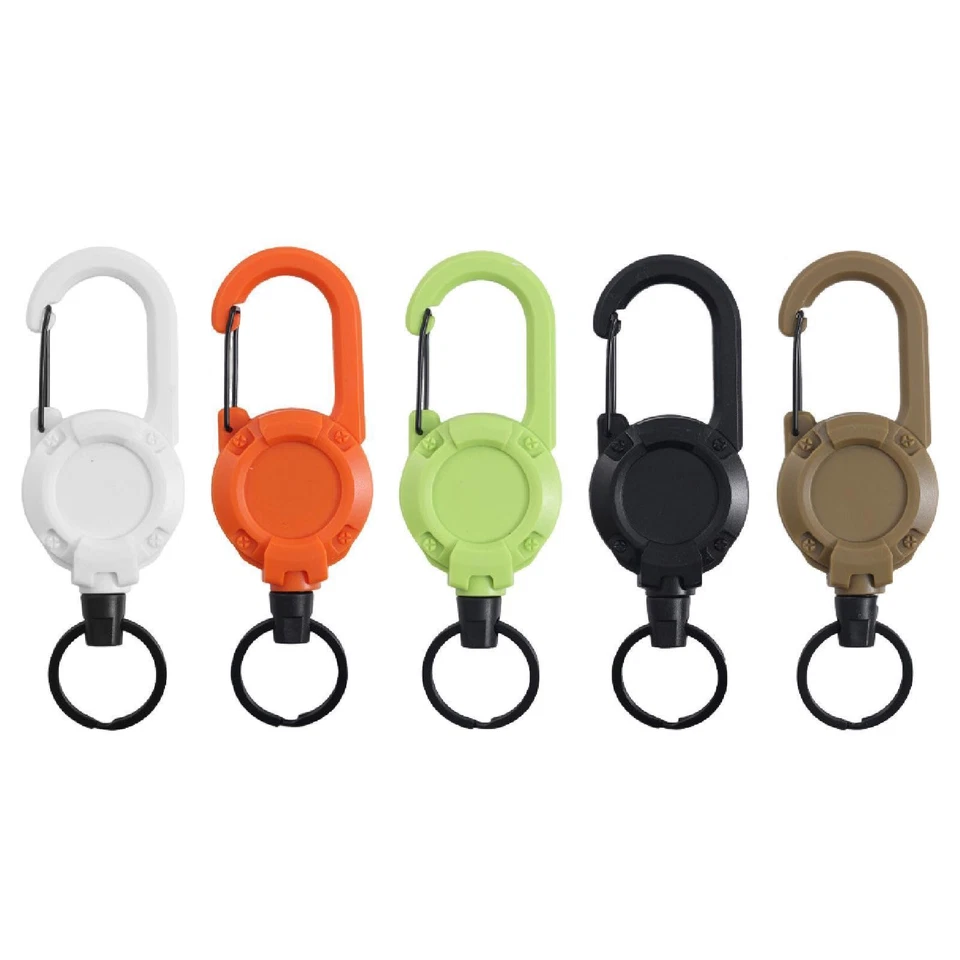 Porte-clés rétractable, mousqueton avec clip métallique, enrouleur de badge, - Photo 1/1