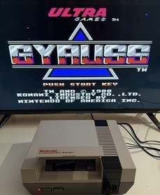 Gyruss (Nintendo NES, 1989) Authentic w/ Sleeve - NEAR MINT 9/10 Cleaned/Tested!