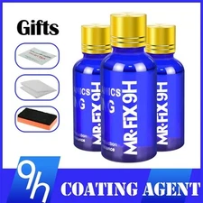 3PCS 9H Car Liquid Ceramic Coat Set Super Hydrophobic Glass Coating Cars Gift