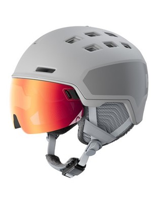 Neuer Damen-Skihelm mit integriertem Visier: HEAD RACHEL PRO grey