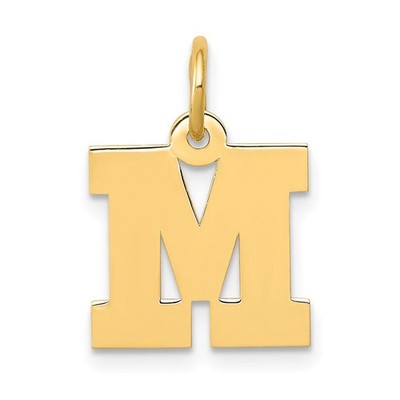 10K Gelbgold kleiner Block Initiale M Charm