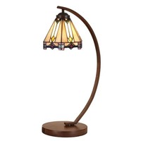 5LL-6354 Tiffany-Lampe-Stehlampe-Tischlampe-Schreibtischlampe Clayre & Eef / Lum