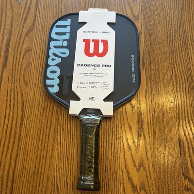 Wilson Cadence Pro 16mm Pickleball Paddle Control + Spin Black Blue