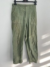 Vintage 60s Army Sateen Trousers OG 107 pants Glen Berry