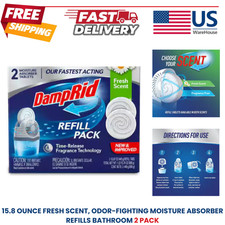 15.8 Ounce Fresh Scent, Odor-fighting Moisture Absorber Refills Bathroom 2 Pack