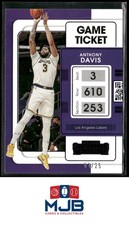 2021-22 Panini Contenders Anthony Davis Game Ticket Purple #/25 #72 Lakers