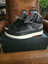 Air Jordan 2 Retro White/Black Varsity Red/Cement Grey Size 7y