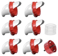 6-Pack DIY Chicken Feeder Kit  Hole Saw  Plug No-Waste Rain-Proof Poultry Bird