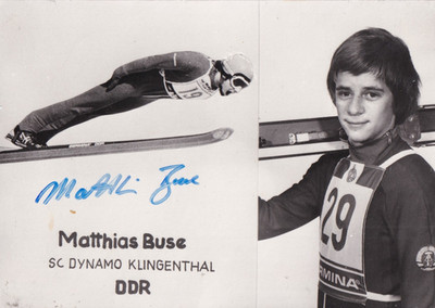 Autograph - Matthias Buse (ski jumping) - GDR card