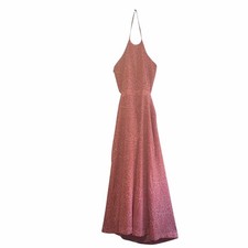 NWT Madewell Women's Dress Size 16 Halter Tie Back Twisted Vines Maxi