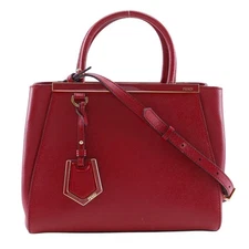 FENDI Petite to Jules Handbag 8BH253 2WAYShoulder Red leather Women