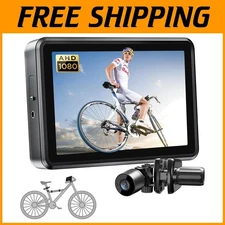 Bike Mirror Camera, 4.3'' HD Screen, Adjustable Bracket