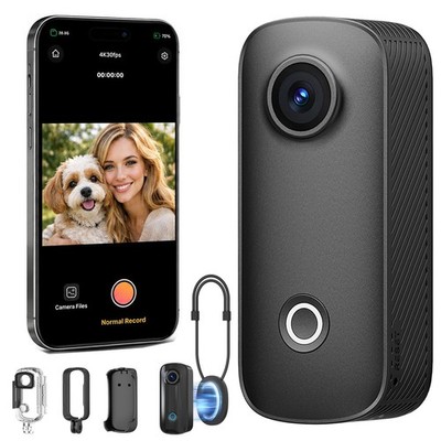 Mini Action Cam 4K Video Recording WiFi Vlogging Cam 30M Wasserdicht Bodycam