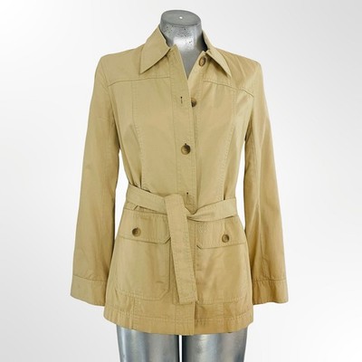 Mexx Women Belted Utility Safari Jacket in Beige