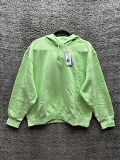 NWT Adidas Originals Embroidered Hoodie Sweatshirt Semi Green Spark Women Size S