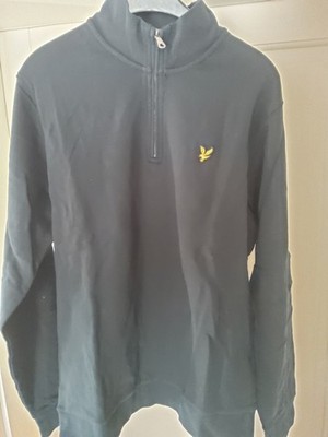 Lyle & Scott pullover Sweatshirt mit Zipper Größe L Dunkelblau Neu Mit Etikett