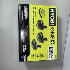 RYOBI ONE+ 18V Lithium-Ion Starter Kit 2.0 Ah , (2) 4.0 Ah Batteries&Charger