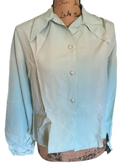 Victorian 100% Seda Top Vintage para Mujeres