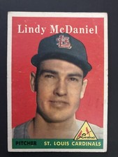 1958 Topps Baseball - Lindy McDaniel #180 St. Louis Cardinals