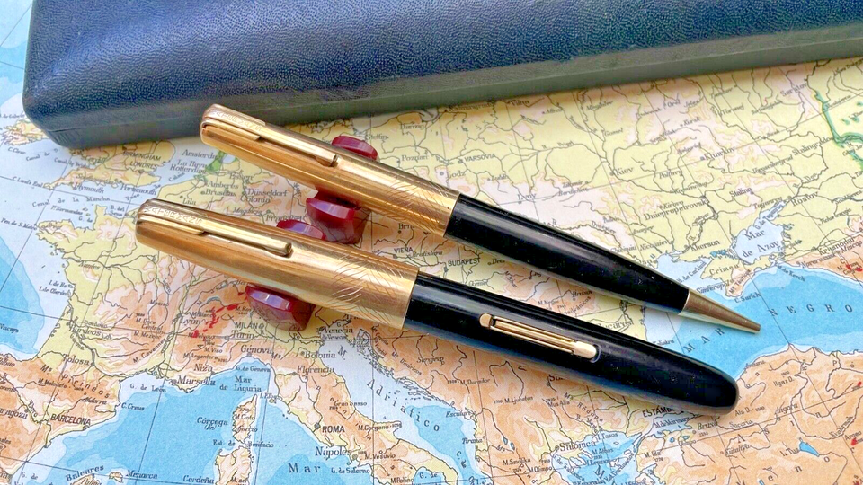 Vintage WATERMAN Lady Garland Taperite PEN/PENCIL Set. Made In U S A