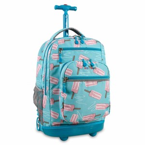 teal rolling backpack